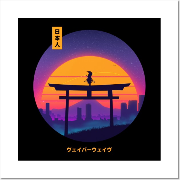 Japan Torii Sunset Wall Art by mrcatguys